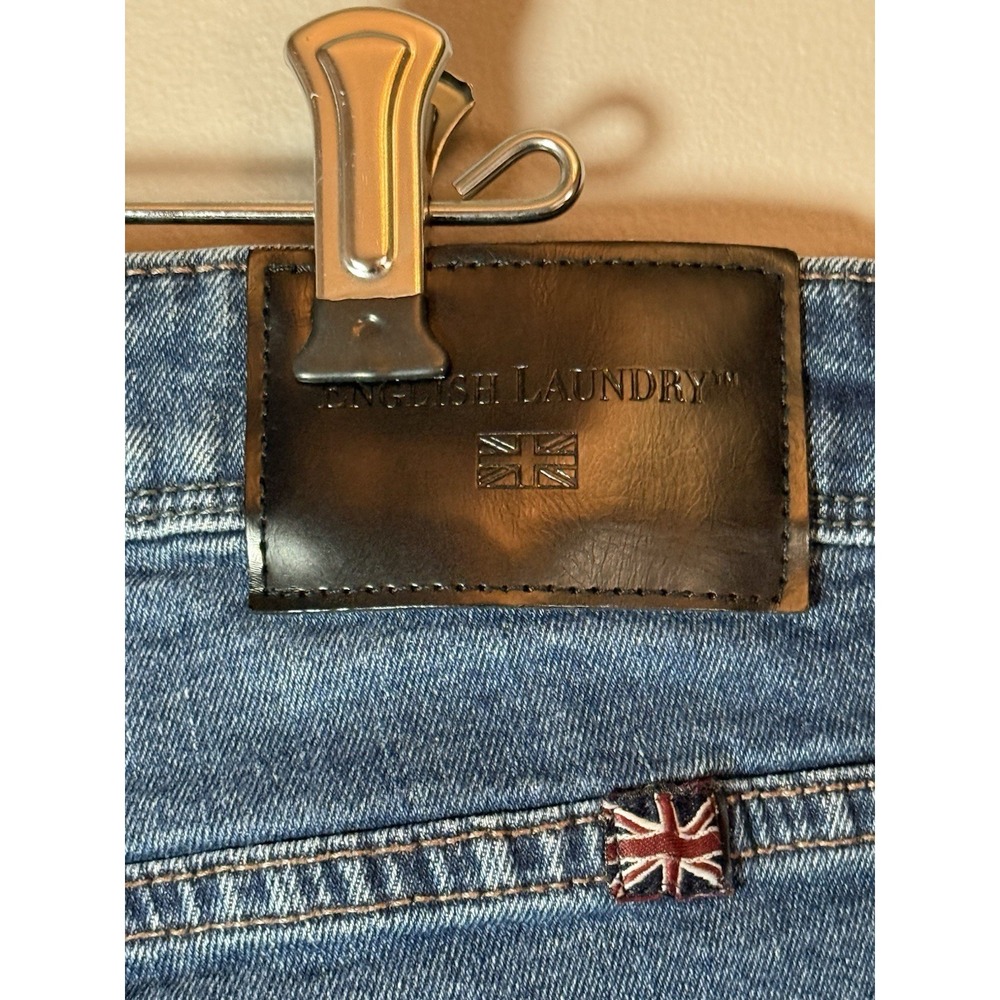 English Laundry Jeans Men 36x32‎ Blue Medium Wash Cotton Harrow Straight fit - Picture 4 of 5